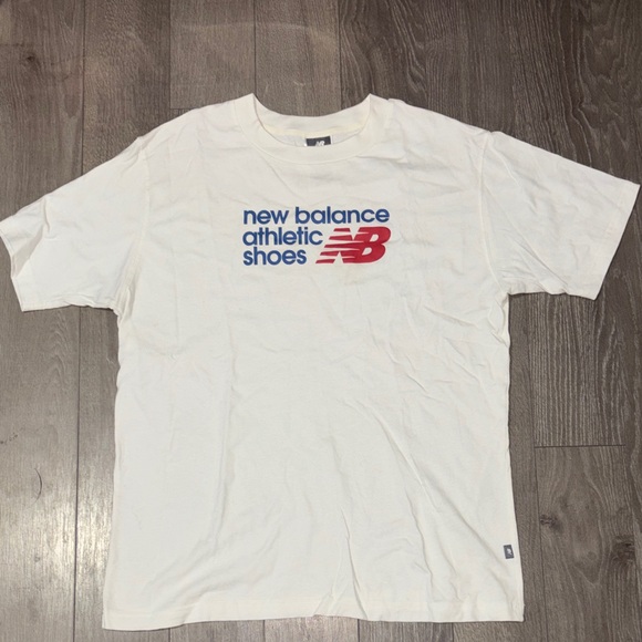 New Balance Other - New Balance White and Blue Logo T-Shirt